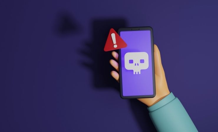 Smartphone simbolo truffa