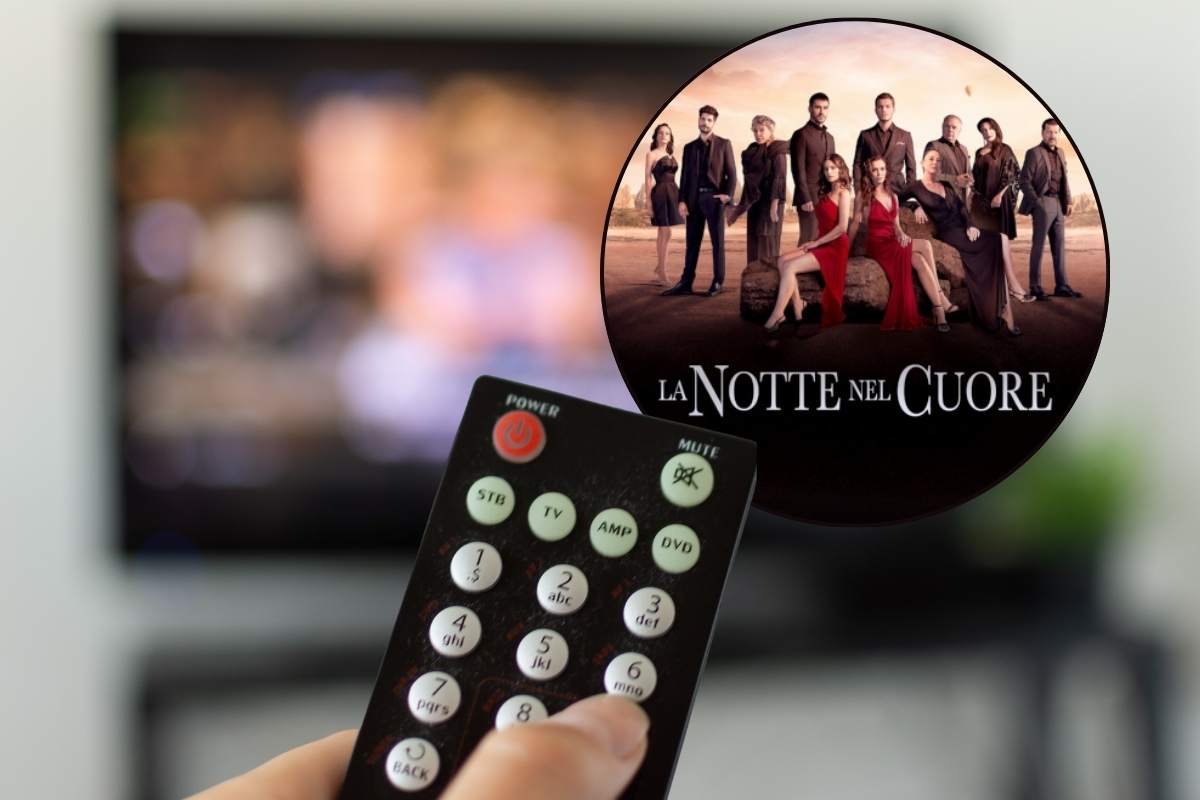 telecomando in mano e logo la notte nel cuore