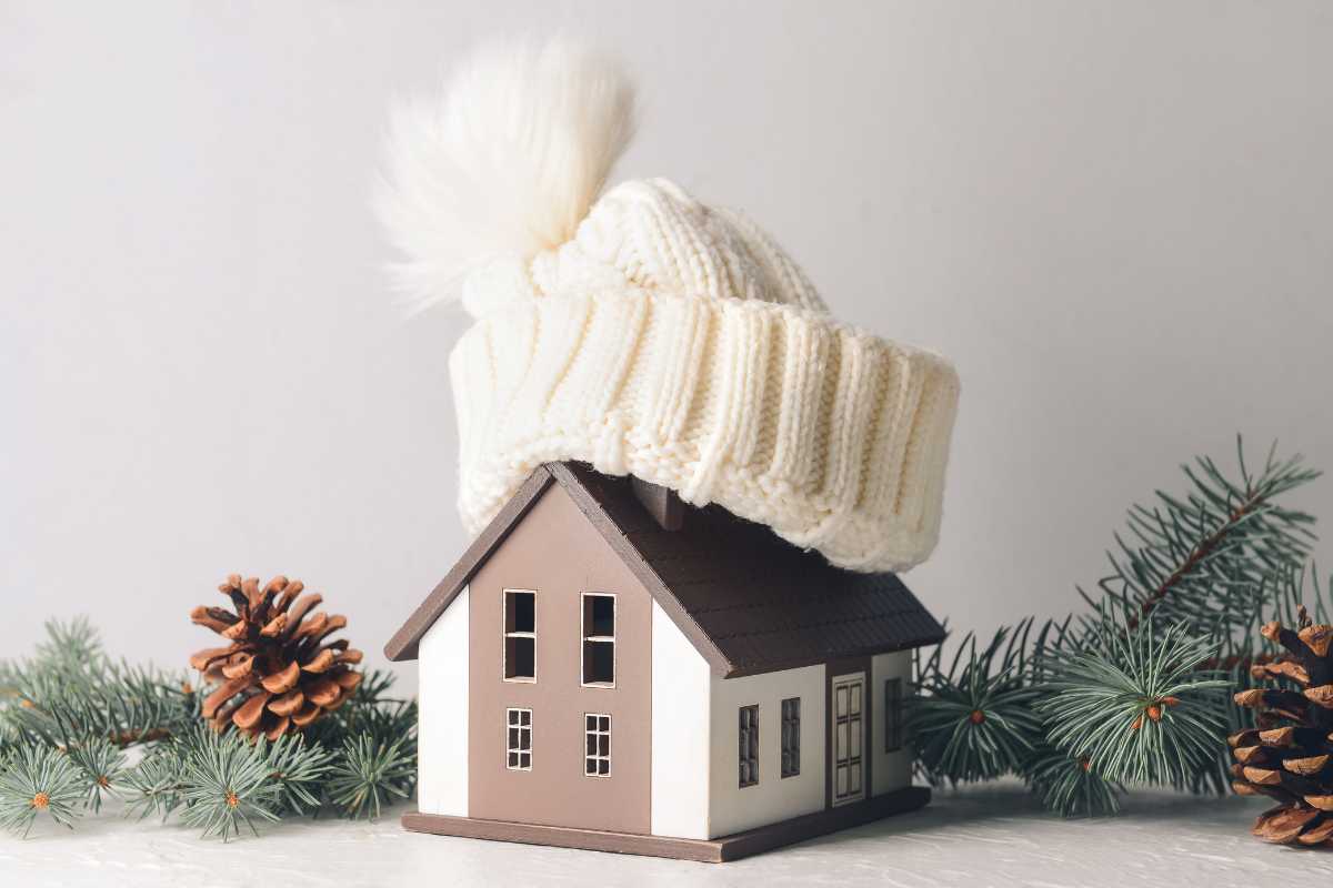 casetta in miniatura, pigne, cappellino