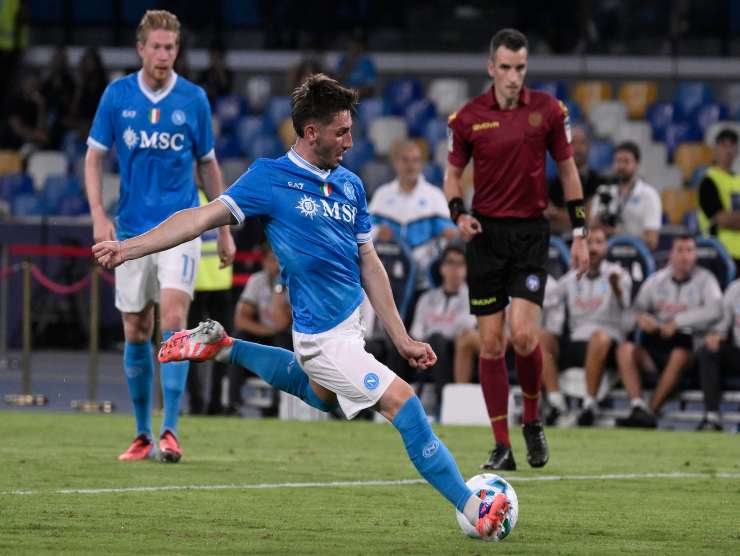 giocatori del napoli durante una partita