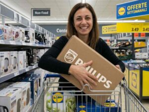 donna con elettrodomestico philips